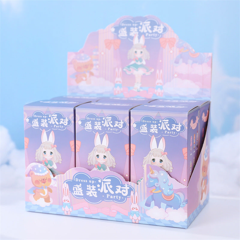 Dahuang nine-tailed fox (with lights) blind box creative tide play desktop small ornaments girlfriends girl heart birthday gift wholesale