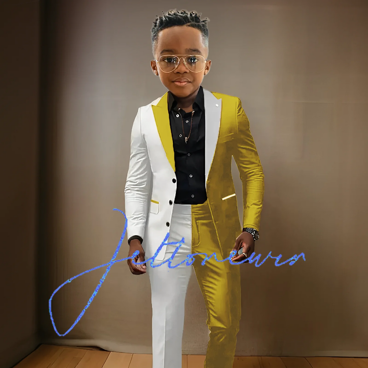 Colorblock Boys Suit 2 Piece Set Fashion Design Wedding Tuxedo for Kids Custom Clothes 2-16 Years Old Outfit