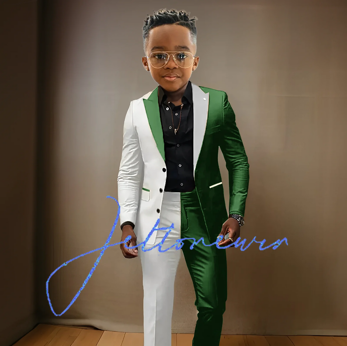 Colorblock Boys Suit 2 Piece Set Fashion Design Wedding Tuxedo for Kids Custom Clothes 2-16 Years Old Outfit