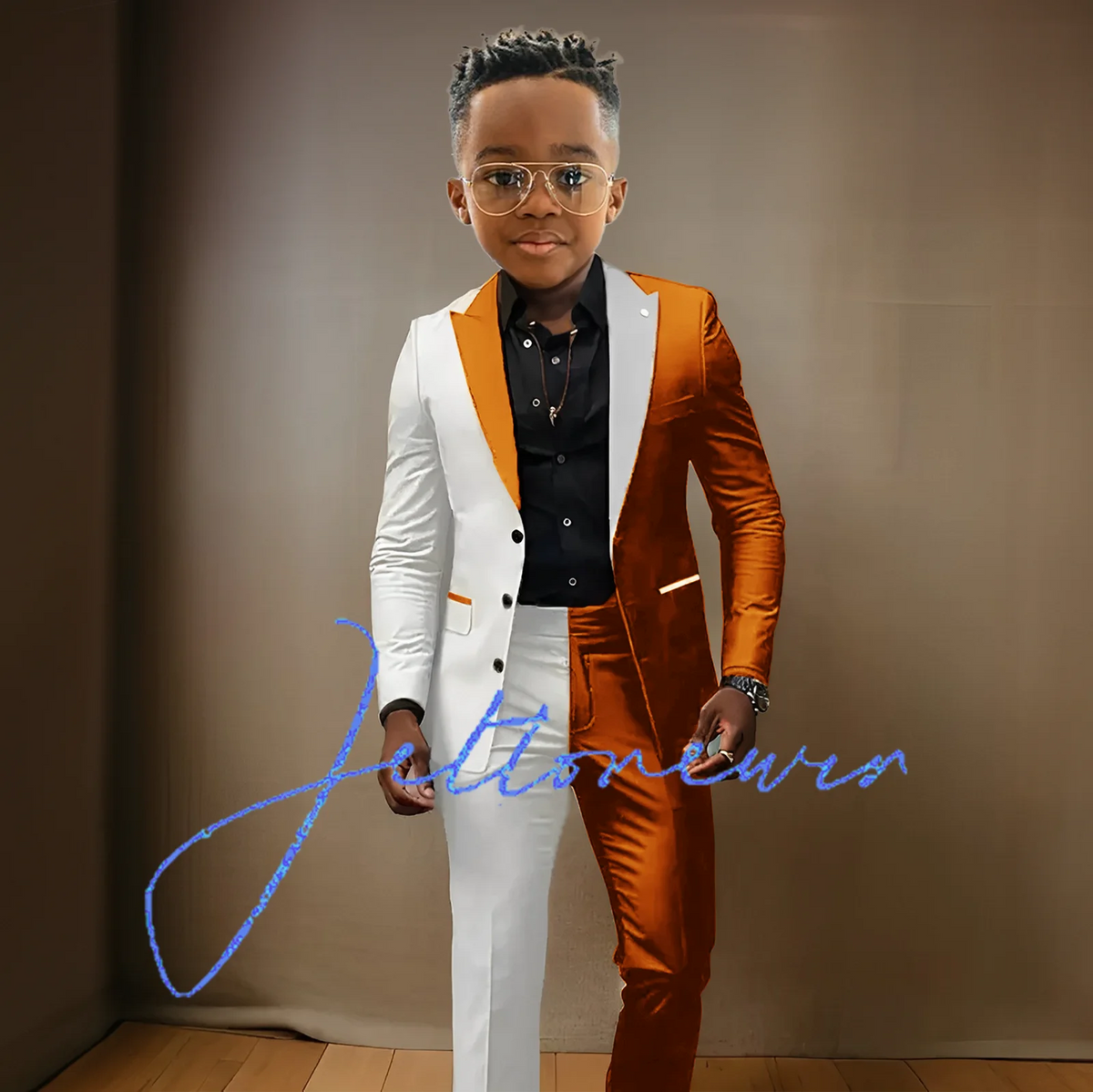 Colorblock Boys Suit 2 Piece Set Fashion Design Wedding Tuxedo for Kids Custom Clothes 2-16 Years Old Outfit